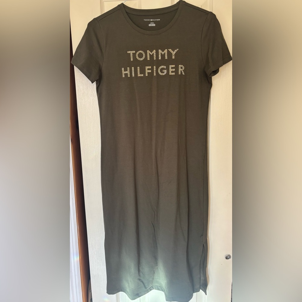 Tommy Hilfiger Olive Green T-Shirt Dress